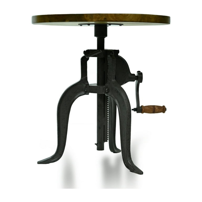 Adjustable crank accent table deals