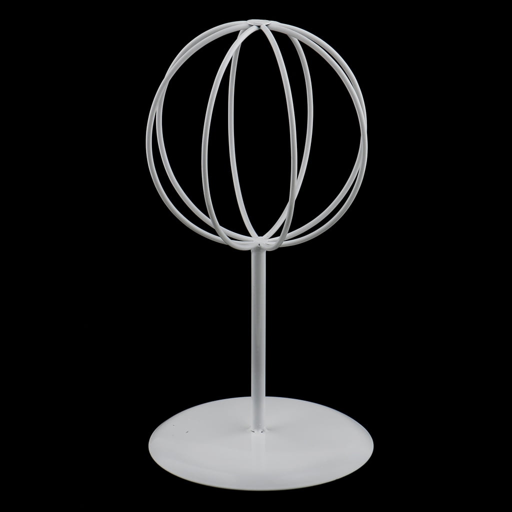 Free Standing Metal Hat Rack Holder Storage Display Stand White