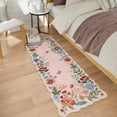 thumbnail image 6 of Moynesa 2'x6' Floral Runners for Hallways, 2x6ft Kitchen Runner Rug Ultra-Thin Soft Rug, Non-Slip Washable Rug Runner Stain Resistant Boho Rug Low-Pile Carpet Runner for Bathroom Bedroom,Light Pink, 6 of 7