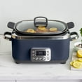 thumbnail image 6 of GreenPan 6-Quart, 14-in-1 Slow Cooker, Family Size, Ceramic Nonstick, Dishwasher Safe Parts, Oxford Blue, 6 of 11