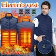 thumbnail image 2 of Jinhomg Warm Heated Vest for Men and Women Unisex Comfy 4 Heated Zones Heating Coats Plus Size Electric Heated Clothes Without Battery Lightening Deals Blue XL, 2 of 4
