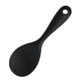 thumbnail image 7 of 8.7" Silicone Soup Ladle Spoon Wood Hand Restaurant Kitchen Scoop Utensil Cooking Supplies Black, 7 of 7