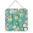 thumbnail image 2 of Carolines Treasures CJ2015-HDS66 Letter H Circle Circle Teal Initial Alphabet Wall or Door Hanging Prints 6HX6W, 2 of 7