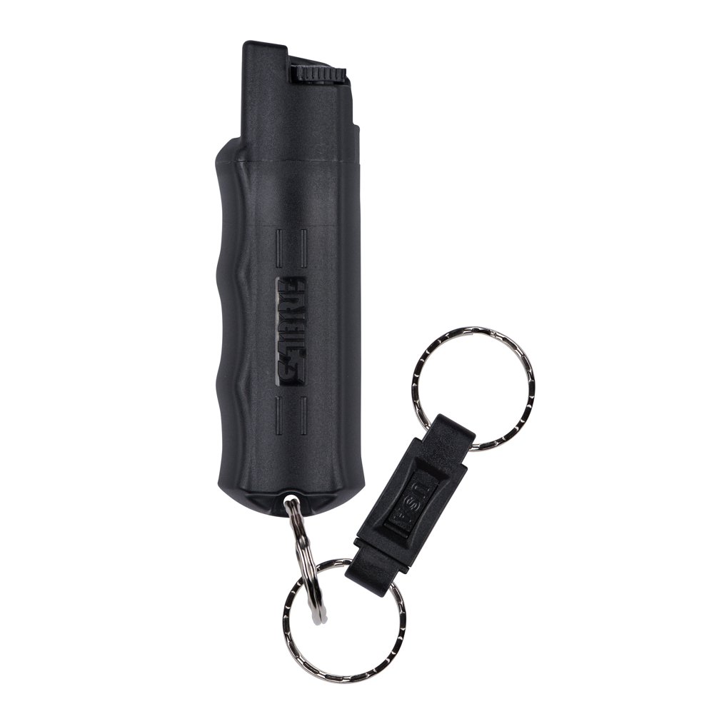 SABRE Pepper Spray Keychain with Quick Release, Black