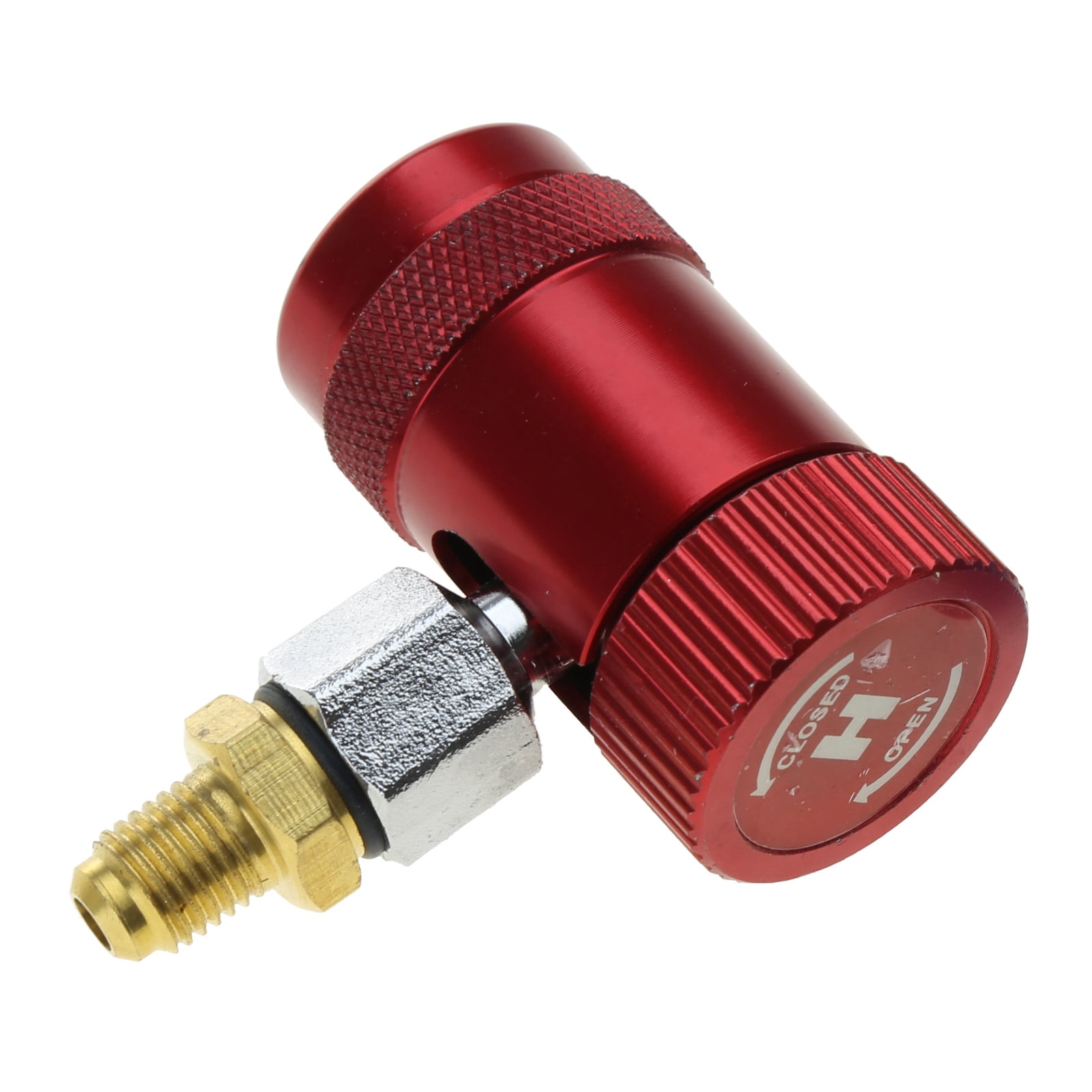 Adjustable R1234YF Quick Coupler Connector Works with Manifold Gauge Set 1/4 SAE HVAC AC Fluorine