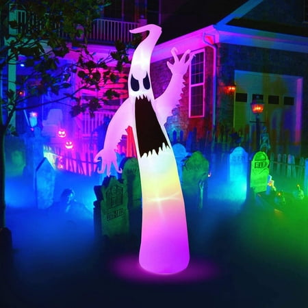 Halloween Inflatables 6ft Inflatables Ghost For Halloween Decorations Outdoor Built In Led Lights With Tethers Stakes For Outdoor Halloween Yard Decorations Garden Lawn Walmart Canada