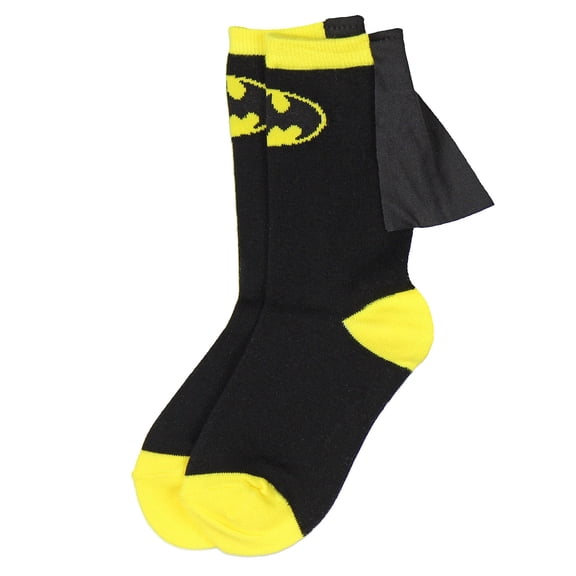 DC Comics Superhero Batman Superman The Flash Youth Boys Caped Crew Socks