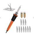 thumbnail image 6 of Premium Wood Burning Pen, Electric Soldering Iron Kit, Wood Burning Kit Carving Pyrography Tool, Iron and Engineering Plastic Material Soldering Pen for DIY Creation(Silver,9x1"), 6 of 6