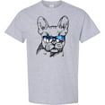 thumbnail image 3 of Inktastic French Bulldog Portrait with Sunglasses T-Shirt, 3 of 5