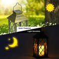 thumbnail image 4 of Set of 2 Solar Lanterns with Candle Effect Solar Lights Outdoor Garden Decor Solar Candle Lantern.[Energy Class A+++], 4 of 5