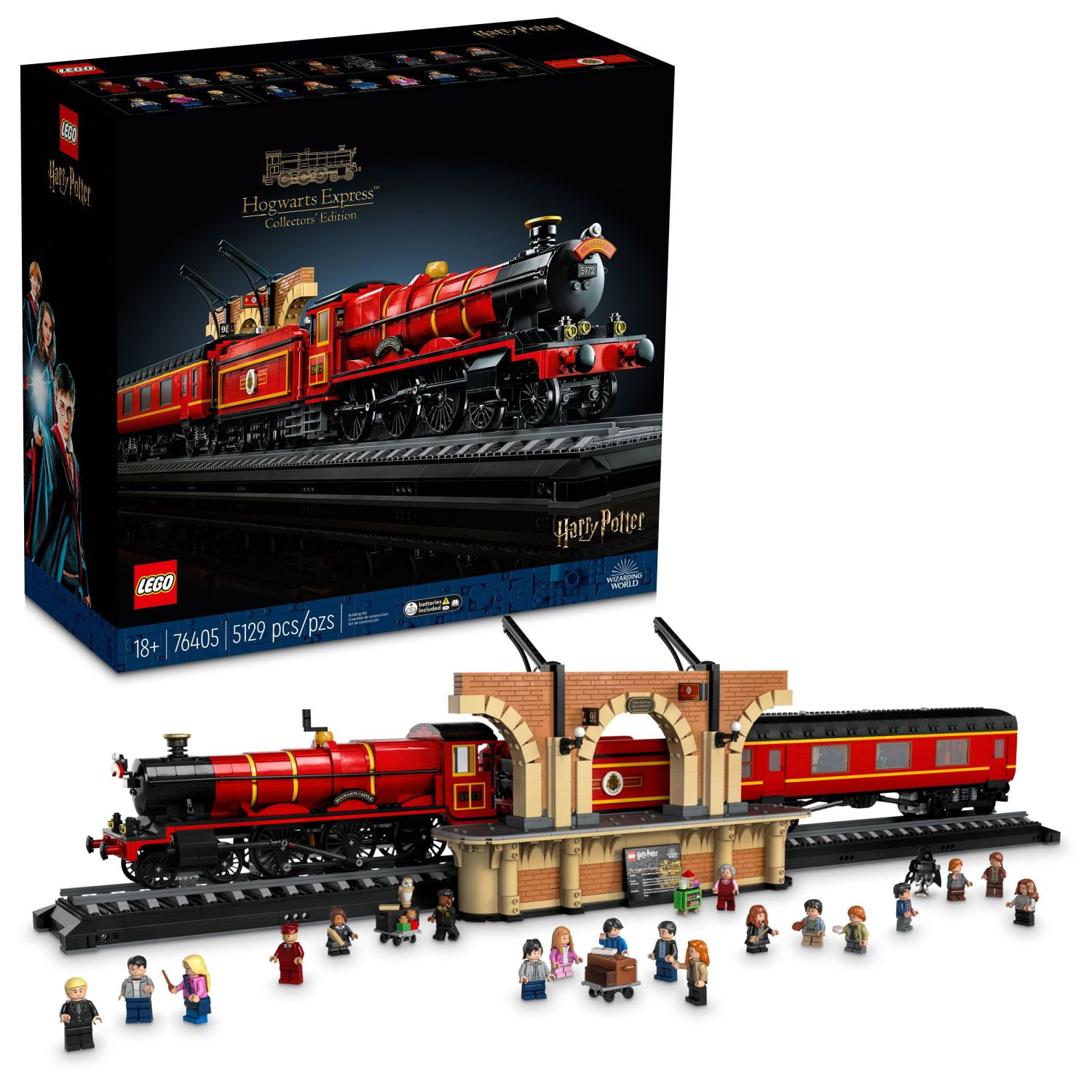 LEGO Harry Potter Hogwarts Express Toy Train Minifigures 801 Pieces 75955 Walmart