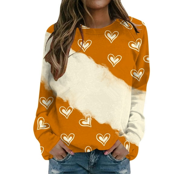 Durtebeua Long Sleeve Sweatshirts Casual Pullover Tops Shirts Women's Long Sleeve Sweatshirt