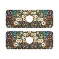 thumbnail image 7 of Yayeee Faucet Mat for Kitchen Sink 14.7" Diatomite Long Splash Guard Pad, Floral Garden, 2 Pack, 7 of 7
