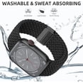 thumbnail image 2 of Braided Stretchy Solo Loop Compatible for Apple Watch Band 38mm 40mm 41mm 42mm 44mm 45mm 46mm 49mm for Women Men, Nylon Elastic Straps Wristbands for iWatch Series 11/10 9 8 7 6 5 4 3 SE/Ultra 3 2 1, 2 of 6