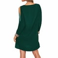 thumbnail image 5 of Outfmvch Cocktail Dresses for Women,wedding Guest Dresses for Women,green Dress,homecoming Dresses,women's Long Sleeved Off Shoulder Dress V Neck Solid Color Casual Dress Z Green Xl, 5 of 5