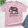 thumbnail image 2 of Kids Herbivore Elephant Shirt, Youth Kids Boy Girl T-Shirt, Herbivore Shirt, Vegan Veganism Shirt, Animal Shirt, Light Pink, Large, 2 of 4