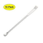 Uxcell Micro Lab Sampling Reagent Spoon 2 in 1 Double Head Stainless Steel Laboratory Mixing Spatula 100mm 10Pcs