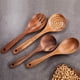 thumbnail image 3 of Juego de utensilios de cocina de madera, 6 cucharas de madera para cocinar, cucharas de madera de teca natural para sartenes antiadherentes., 3 of 7