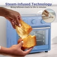 thumbnail image 4 of Magnavox 16.9 Qt./16L Air Fryer Oven with Steam Infusion, Countertop Convection Toaster Oven with Viewing Window, Blue, 4 of 13