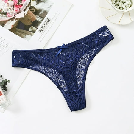 

2PC Underwear Women High Waisted New Hot Panties For Women Lace Sexy Patchwork Low Waist Thong In Solid Color
