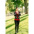 thumbnail image 5 of Socal Look Festive Ugly Christmas Sweater, Long Sleeve V-Neck Acrylic Holiday Cardigan, 3XL, 5 of 11