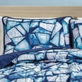 thumbnail image 2 of ESCA Modern 3-Piece Blue Lorin Cobblestone Quilt Bedding Sets, Cal King, 2 of 5