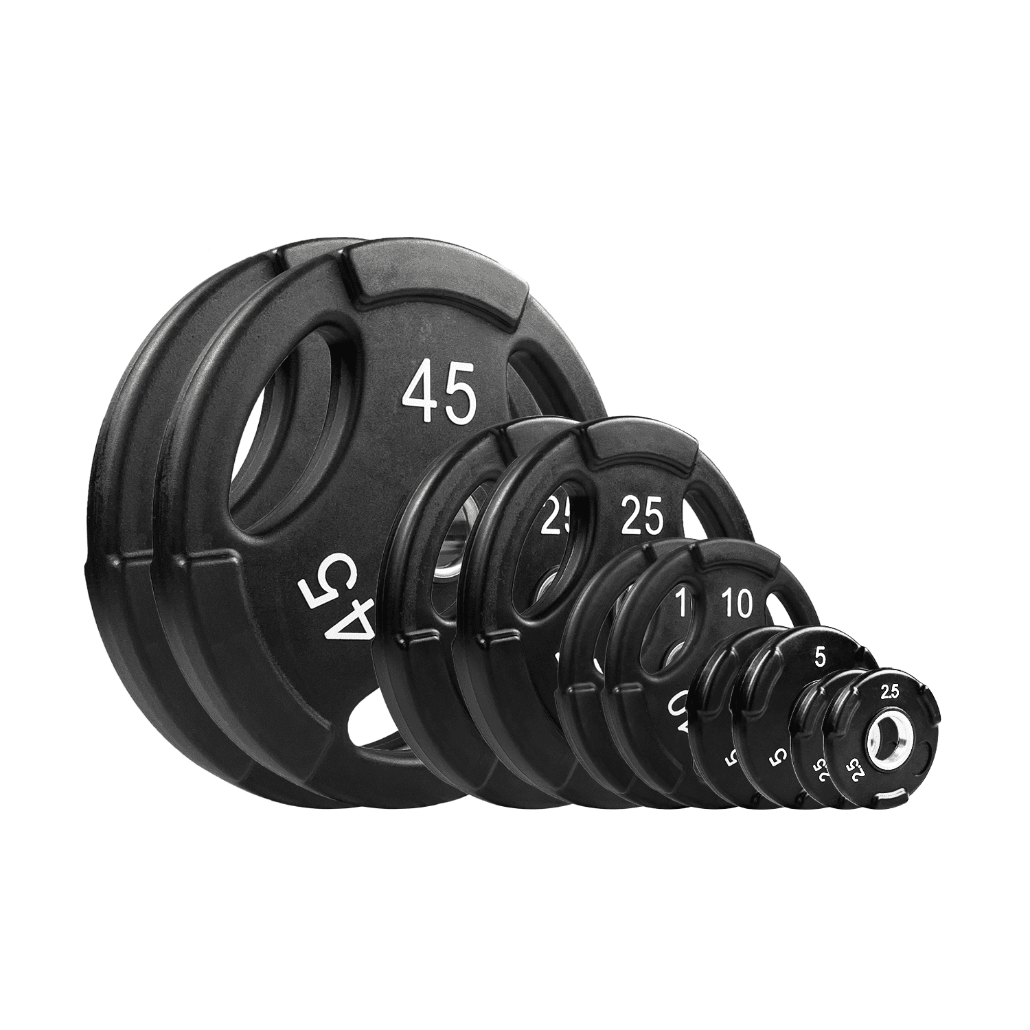 NEXO 175LB Interlocking Urethane Plate Set - Commercial-Grade 175 Pound Set with Olympic 2 Inch Center