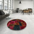 thumbnail image 4 of Ahgly Company Machine Washable Indoor Rectangle Abstract Red Brown Area Rugs, 7' x 10', 4 of 7