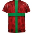 thumbnail image 2 of Red Christmas Present Costume All Over Adult T-Shirt - 2X-Large, 2 of 2