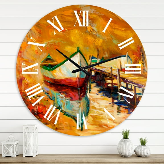Designart 1 in Quartz Coastal Wall Clock