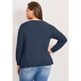 thumbnail image 2 of Avenue Women's Plus Size Americana Long Sleeve Crewneck, 2 of 2