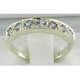 thumbnail image 2 of LBG 18k White Gold Natural Tanzanite Womens Band Ring - Sizes 4 to 12 Available, 2 of 4