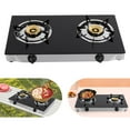 thumbnail image 2 of ToppiJoy 2 Burners Portable Propane Gas Stove Auto Ignition Camping Cooktop 11995 BTU Propane Burner LPG for RVs, Apartments, Indoor Outdoor Cooking, 2 of 13