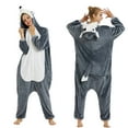 thumbnail image 3 of Kigurumi-Pijama de una pieza de unicornio para mujer y hombre, ropa de dormir de franela, disfraz de dibujos animados, mono de Animal, 3 of 6
