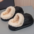 thumbnail image 3 of Dakaela 3-13Y Kids Lined Clogs Boys Girls Winter Fleece Garden Shoes Toddler Platform House Shoes Slip on Indoor Outdoor Mules Black 4.5, 3 of 8