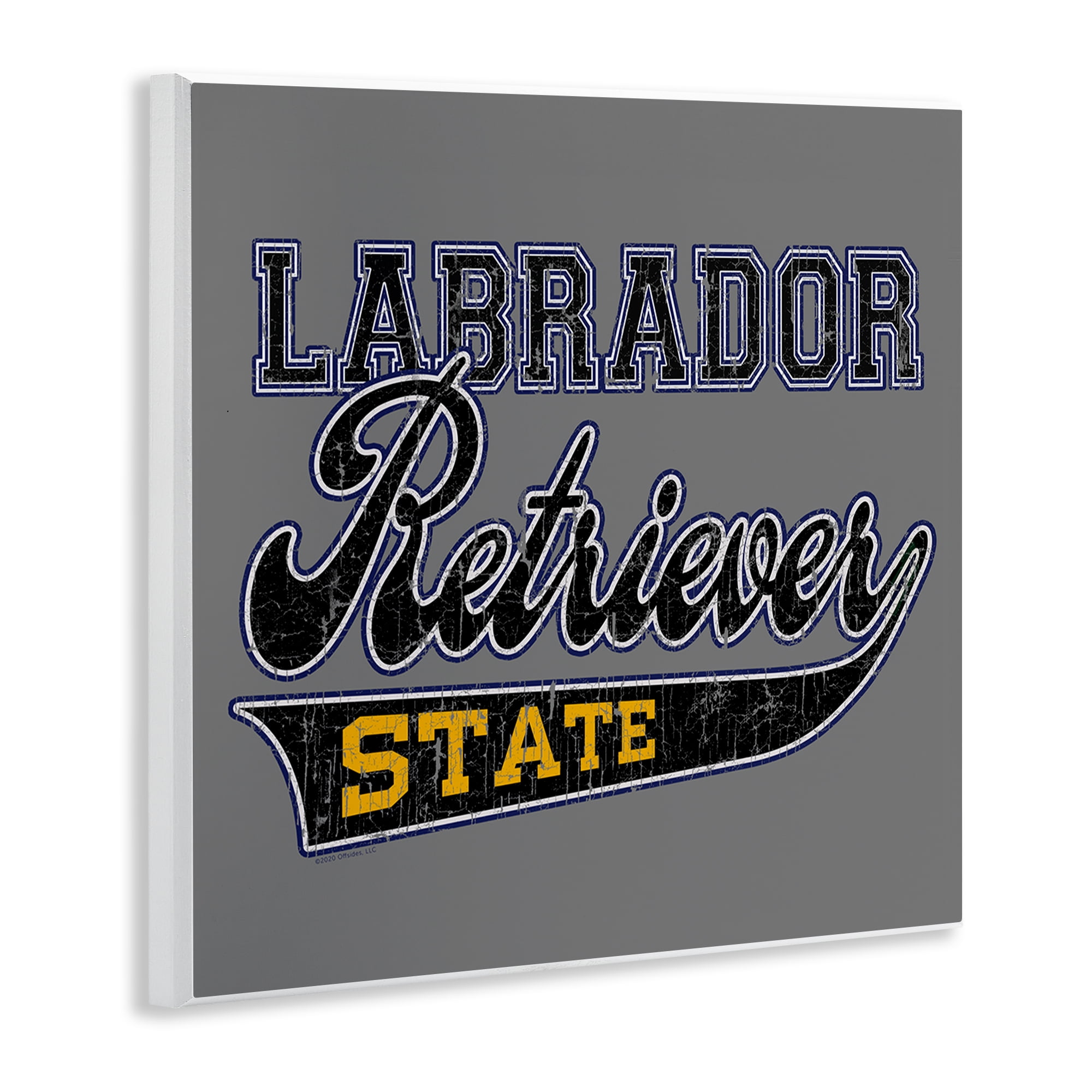 Stupell Industries Labrador Retriever State Novelty & Humor Painting Unframed Art Print Wall Art, 12 x 12