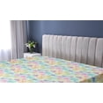 thumbnail image 5 of Ambesonne Colorful Fitted Sheet, Psychedelic Skulls Trippy, Twin XL Size, Pale Blue and Multicolor, 5 of 5