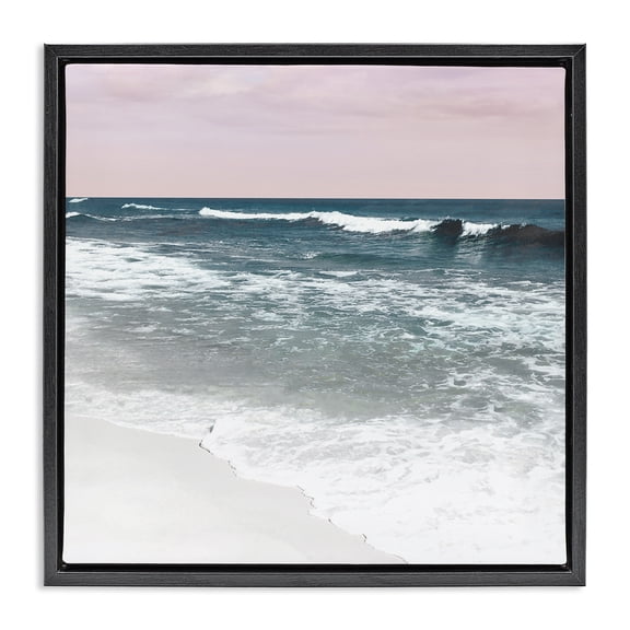 Stupell Industries Transitional Black Floating Frame Canvas Art, 18 x 18, by Nan