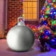 thumbnail image 1 of Globo Bola inflable navideña de 60 cm para decoración exterior de árboles y jardines, color plata (1 unidad) Rkxzt, 1 of 8