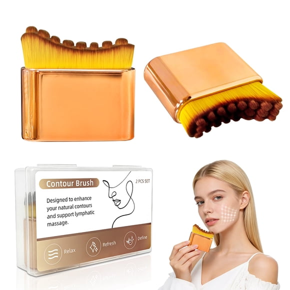 Set de 2 cepillos de contorno linfático facial Sivaryne