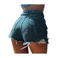 thumbnail image 3 of Sunisery Women's Short Jeans High Waist Classic Holes Shorts for Female, 3 of 8