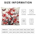 thumbnail image 6 of COMIO  Plum Blossom Floral Throw Pillow Cover Set of 2 Cases Branch Foliage Butterfly Cherry Japanese Blossom Ink China Culture Classic Outdoor Decor Pillowcase Home Square, 6 of 6