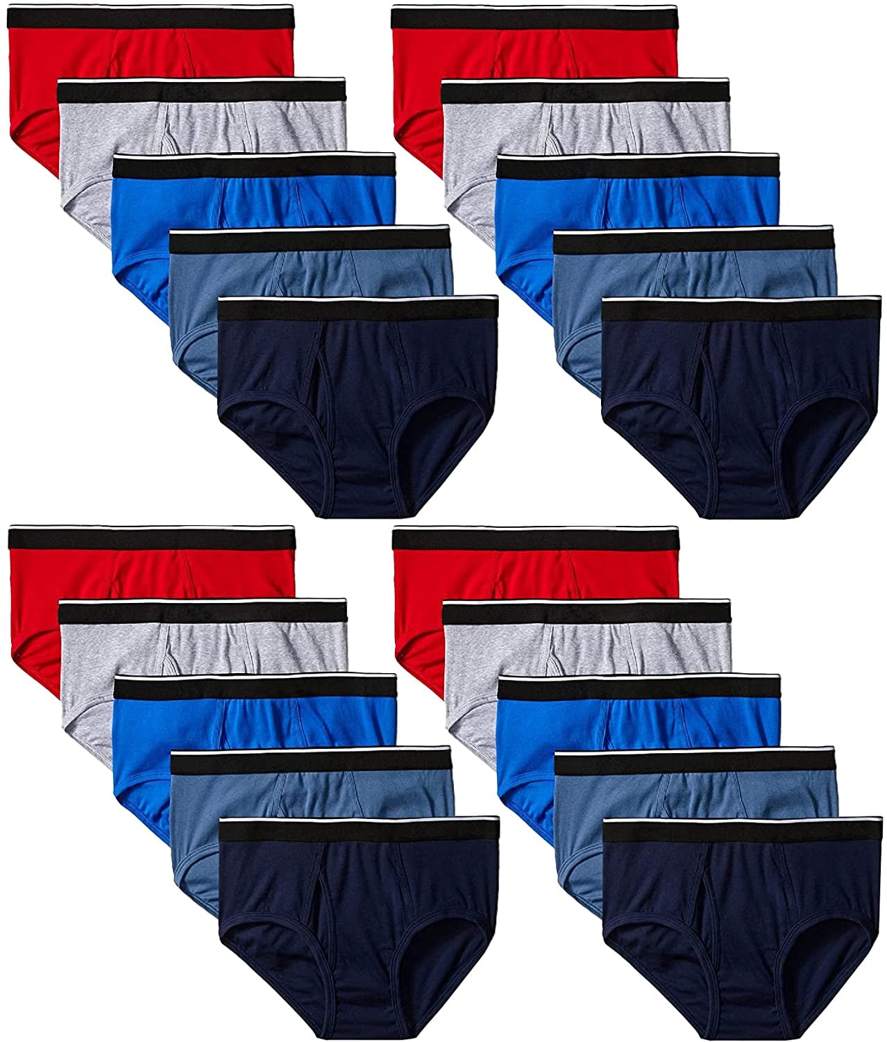Buy Dollar Dollar Men Pack Of 3 Assorted Cotton Basic Briefs at Redfynd