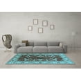 thumbnail image 3 of Ahgly Company Indoor Rectangle Oriental Light Blue Traditional Area Rugs, 2' x 3', 3 of 4