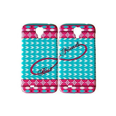 Set Of Aztec Hot Pink Blue Best Friends Phone Cover For The Samsung Galaxy S5 Case For iCandy