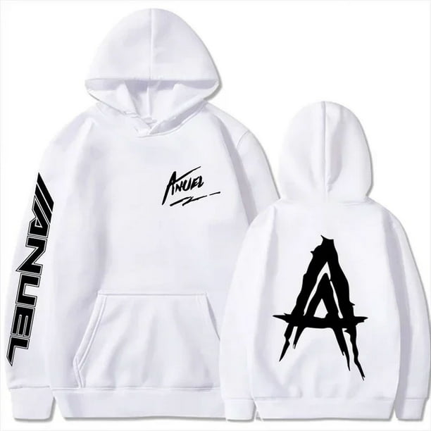 Sudadera Con Capucha Oversize Hip Hop Para Hombre - Estampado Anuel AA, Algodón Y Poliéster, Tallas XS A 4XL