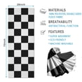 thumbnail image 2 of Black and White Checkered Pattern Hot Yoga Mat Towel Non Slip for Hot Yoga - Quick-Drying Yoga Mat Cover with 4 Corner Pockets with Travel Bag - Hot Yoga Towel Non Slip 74"x26", 2 of 6