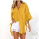 thumbnail image 4 of Ropa Vintage Y2k para mujer, camisetas para mujer, camisas para mujer, moda informal, elegante, suelta, cómoda, ropa de calle sólida, 4 of 4