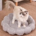 thumbnail image 2 of Moocorvic Small Cat Bed Mat Round 19.7'' Soft Warm Cat Pad with Pillow Around, Reusable Cat Desk Bed for Small to Medium Pet, 2 of 7