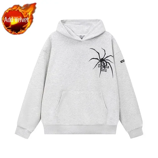 Jersey Kapuzen para hombre Punk Grafik Hip Hop männliche Kleidung sudaderas con capucha Spinne Großhandel bietet Neuheit und lose neue in Overfit